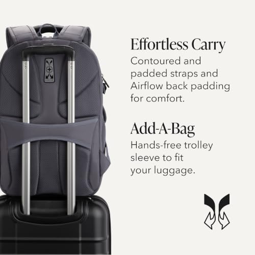 SwissGear Travel Tech Pro Laptop Backpack – Fits Laptops up to 16” – ScanSmart TSA-Friendly Backpack with Multiple Organizer Pockets – Charcoal - color: Charcoal, style: Travel Tech Pro