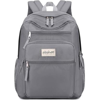 abshoo 34L Big School Backpack For College Men Women Middle High School Teen Bookbag Travel Backpacks Daypack (Grey) - color: Grey