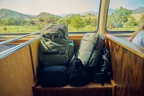 JanSport Venture Pack System – Travel Pack With Large Main Compartment, 4 Water Bottle Pockets, Adjustable Torso Length, Perimeter Wireframe Suspension, Tuck-Away Straps, Padded Hip Belt, Cargo Green - color: Cargo Green, style: Venture Pack System