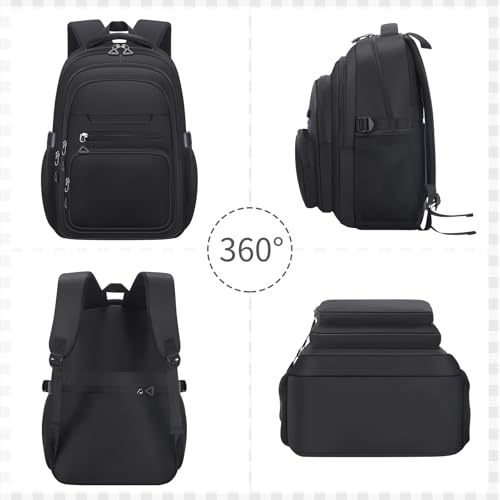 PRAGARI Cute Backpack for School Girls Aesthetic Backpack Women College Bookbag Large Students Laptop Bag Travel Casual Daypack - color: Black