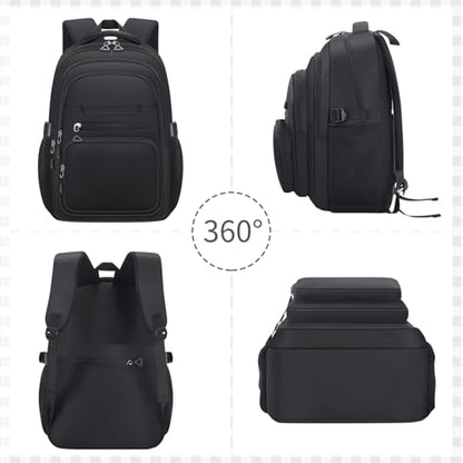 PRAGARI Cute Backpack for School Girls Aesthetic Backpack Women College Bookbag Large Students Laptop Bag Travel Casual Daypack - color: Black