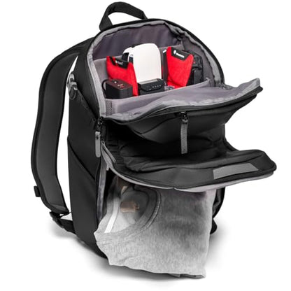 Manfrotto Advanced Compact III Camera Backpack for Camera and Laptop, Camera Backpack for Mirrorless with Lenses, with Interchangeable Padded Dividers and Tripod Attachment - style: Backpack,travel