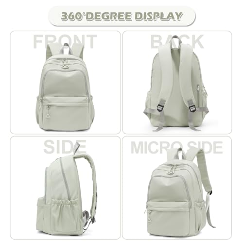 suwasp Casual Laptop Backpack for Women Men Waterproof Lightweight Backpacks Bag 15.6inch Laptop Daypack Large Capacity Backpack, Light Green - color: Light Green-m