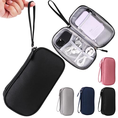 Universal Cable Organizer - Electronics Accessories Bag for Charger, Phone, Memory Cards & Travel Gadgets (Black) - color: Black