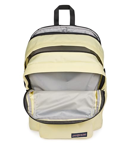 JanSport Main Campus Backpack - Travel or Work backpack w 15-Inch Laptop Sleeve and Dual Water Bottle Pockets, Lemon Ice - color: Lemon Ice