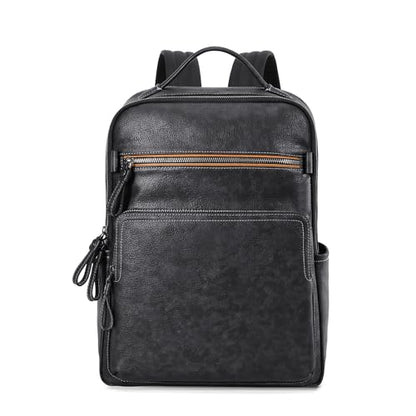 Men's new business leather minimalist computer bag waterproof travel bag men's commuting backpack