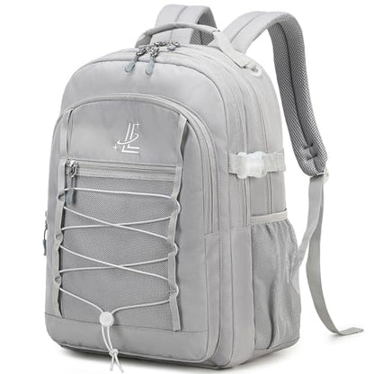 Lanola Travel Business Study Water Resistant Casual Backpack Lightweight Student School bag for Men Women - Gray - color: Grey