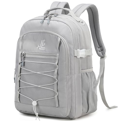 Lanola Travel Business Study Water Resistant Casual Backpack Lightweight Student School bag for Men Women - Gray - color: Grey