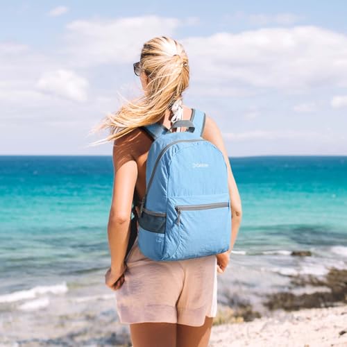 G4Free 20L Lightweight Packable Backpack Travel Hiking Daypack Foldable Backpack for Men Women(Light Blue) - color: Light Blue