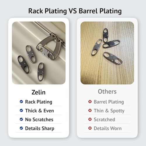 zelin 4pcs Zipper Clips Anti Theft, Airplane Gadgets and Travel Essentials, Excellent Metal Small Carabiner Clip for Backpacks and Anti Theft Crossbody Bags for Women (2Grey, 2Silver) - color: Grey (2) and Silver (2)