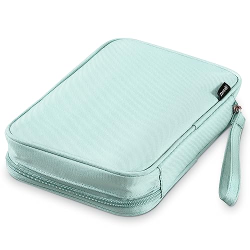 Zannaki Big Capacity Storage Pouch Marker Pen Pencil Case Simple Stationery Bag Box Art Tool & Sketch Storage Boxes for Bullet Journal Middle High School Office College Student Girl Women Adult Teen - color: Mint Green