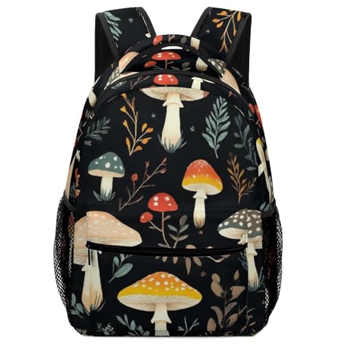 Casual Laptop Backpack for Men Women Travel Large Daypack Lightweight Backpack Dark Wild Mushrooms Bookbags for College Office Hiking - color: Color(533)