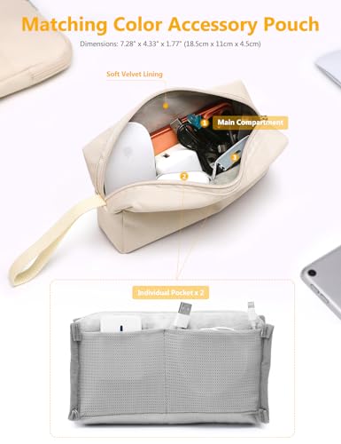 HYZUO 14-15 Inch Laptop Case Sleeve Bag for MacBook Air 15 M5 M4 M3 M2 2026-2023, MacBook Pro 15, XPS 14/15 Plus, 15" Surface Laptop, 14" 14.4" HP Dell Lenovo Thinkpad Asus Acer Samsung, Sand - color: Sand, size: 14-15 Inch