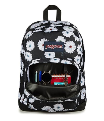 JanSport Right Pack Backpack - Durable Daypack with Padded 15" Laptop Sleeve, Spacious Main Compartment & Integrated Water Bottle Pocket, Eyeball Blossom - color: Eyeball Blossom