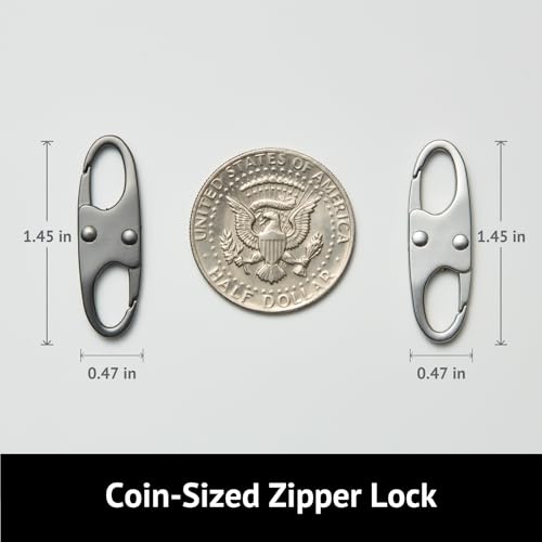 zelin Zipper Clips Anti Theft, 4Pcs Elegant Zinc Alloy Zipper Pull Locks for Backpacks, Double Opening S Carabiner Theft Deterrent for Luggage (Frost Silver) - color: Frost Silver (4)