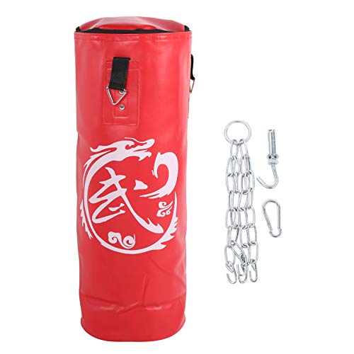 Chrees Empty Boxing Sandbag Heavy Duty 3 Layer Oxford Cloth Punching Bag with Metal Chain Zipper for Kickboxing MMA Training Fitness Home Gym - size: 80cm