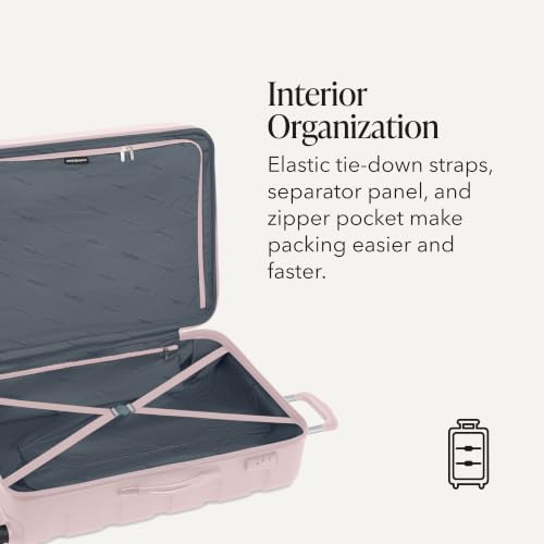 SwissGear 7366 Signature Hardside Expandable Luggage with Spinner Wheels and TSA Lock, Weekender Tote, Pink, 2-Piece Set (Weekender/27) - color: Pink, size: 2-Piece Set (Weekender/27")
