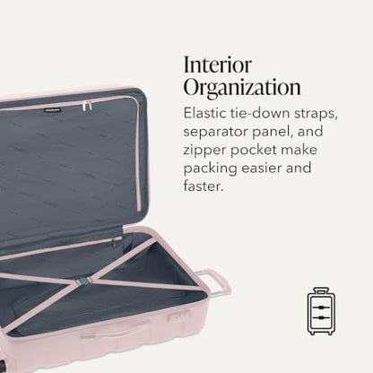 SwissGear 7366 Signature Hardside Expandable Luggage with Spinner Wheels and TSA Lock, Weekender Tote, Pink, 2-Piece Set (Weekender/27) - color: Pink, size: 2-Piece Set (Weekender/27")