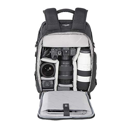 VANGUARD VEO Range T37M Backpack for Mirrorless Camera, Tactical Style – Black - style: Veo Range T37m Bk
