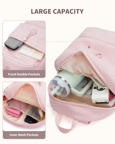 Ceneda Gym Backpack for Women, Cute Gym Bag with Shoe Compartment, Wet Pocket & Tumbler Strap, Puffer Dance Cheer Backpack - color: Pink, style: Puffer