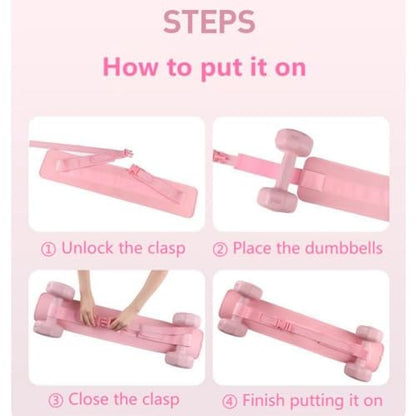 Exercise Hip Thrust Belt Workout Equipment Weighted Adjustable for Glute Strength Training, Use with Heavy Duty Kettlebells - color: pink