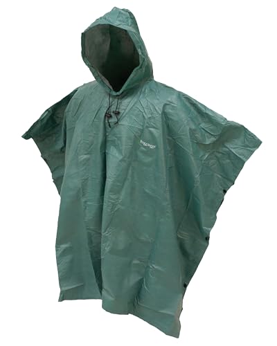 FROGG TOGGS Ultra-lite2 Waterproof, Breathable Rain Poncho, Adult and Youth Sizes - color: Dark Green, style: Adult