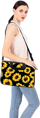 RICHEN 17 inch Laptop Shoulder Bag Carrying Case with Handle Fits 15.6/16/17/17.3/17.4 inch Laptop Notebook (16-17.3 inch, Sunflowers) - color: Sunflowers