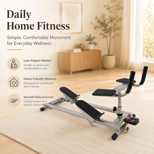 Happlee Crawling Machine for Adults Core Trainer Full Body Workout Machine Spine Twist and Stretch Trainer Ab Twist Machine Back Stretcher with Counter 5 Level Height 3 Level Angle Home Gym Equipment