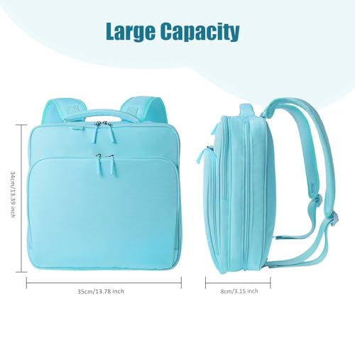 3 Ring Zipper Binder Bag with Detachable Backpack Straps, 500 Sheet Capacity, Multi-Pocket File Folder, Fits 14’’ Laptop & Tablet，Portable All-in-One Organizer for Office