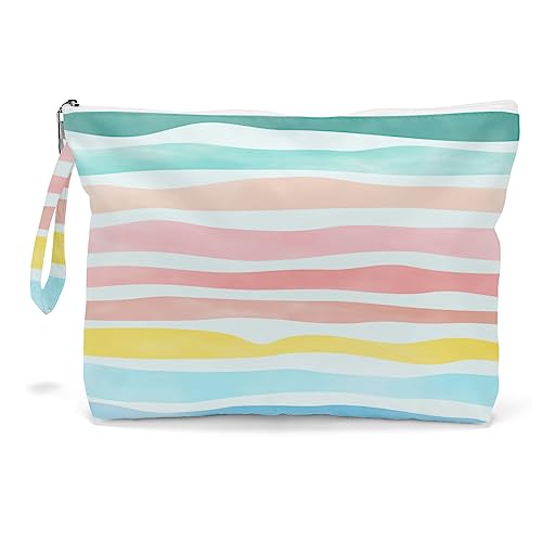 Fokongna Wet Dry Bag – Waterproof Travel Bag, Large Zipper Pouch for Swimsuits, Diapers, Toiletries, Makeup for Women & Girls - color: OceanSea