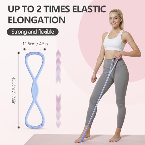 Figure 8 Resistance Band, Exercise Band for Physical Therapy, - color: 25LB Blue