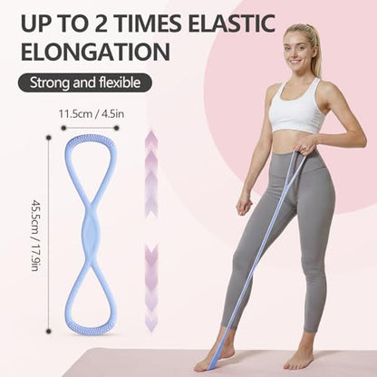 Figure 8 Resistance Band, Exercise Band for Physical Therapy, - color: 25LB Blue