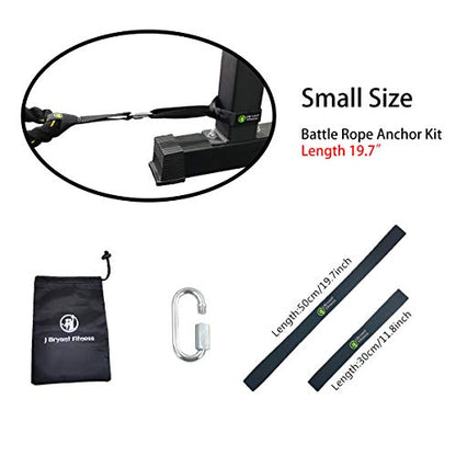 J Bryant Fitness Extra Length Outdoor Battle Rope Anchor Strap Kit Accessories Sport for Rope Easy Setup Home Gym Muscle Workout Equipment | 19" | 31" | 59" Length - size: Small
