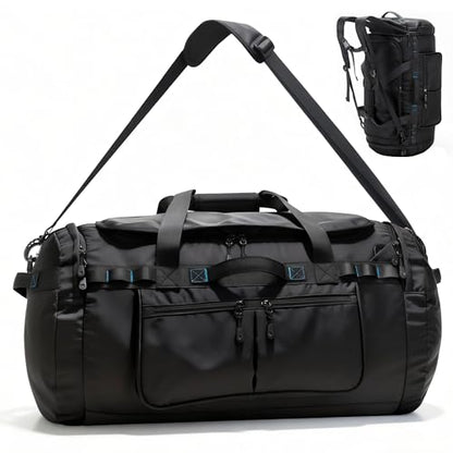 Large Travel Duffle Backpack for Men Women with Shoes Compartment, 45L/60L/90L Waterproof Gym Duffel Bag with Straps for Hiking, Camping, Gym, Overnight (45L) - size: 45L