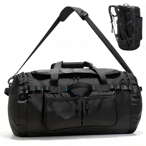 Large Travel Duffle Backpack for Men Women with Shoes Compartment, 45L/60L/90L Waterproof Gym Duffel Bag with Straps for Hiking, Camping, Gym, Overnight (45L) - size: 45L