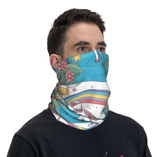 Unicorns By The River Prints Multifunctional Sport Headband – Seamless Stretch Neck Gaiter for Hiking, Biking, Running & Outdoor Activities – Soft, Quick-Dry, No-Fade Design