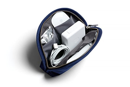 Bellroy Classic Pouch, Everyday kit, Leather and Woven Fabric (pens, Cables, Cosmetics, Personal Items) - color: Ink Blue
