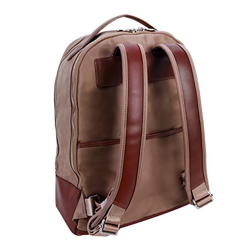 McKlein Parker, 15" Backpack Laptop Briefcase, Laptop & Tablet, Travel Business Backpack & Cross-Body, Dual Compartment Laptop/Computer & Tablet Backpack Bag Case - color: Khaki