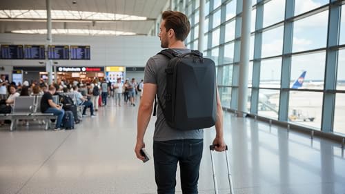 Camera & Laptop Backpack with EVA Hard Shell, Waterproof Anti-Shock DSLR & Drone, Adjustable Padded Dividers, Large Capacity Travel Bag 11.81 X 17.72 X 7.48 IN
