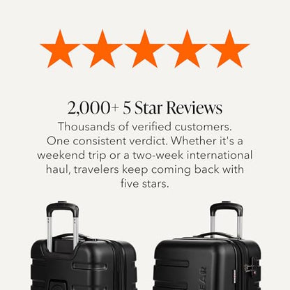SwissGear 7366 Signature Hardside Expandable Luggage with Spinner Wheels, TSA Lock, Cup-Holder, Black, 2-Piece Set (19/27) - color: Black, size: 2-Piece Set (19/27)