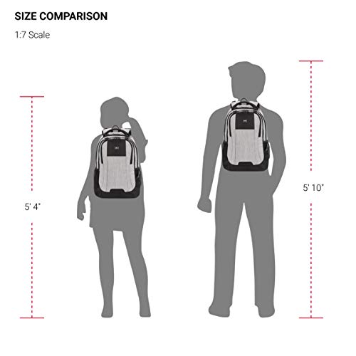 SwissGear Cecil 5505 Laptop Backpack, Heather Grey, 18-Inch - color: Heather Grey