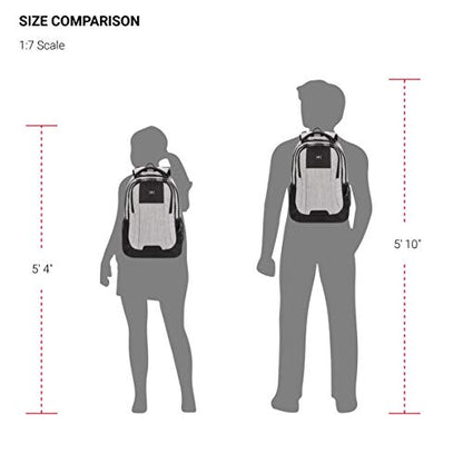 SwissGear Cecil 5505 Laptop Backpack, Heather Grey, 18-Inch - color: Heather Grey
