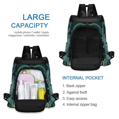 ALAZA Sea Turtlelotuses Mandala Boho Outdoor Backpack Bags for Woman Ladies - color: Multi 9