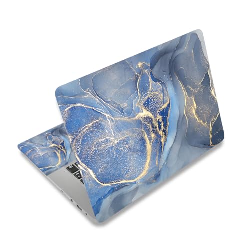 ArtSo Laptop Skin Sticker Decal, 17 17.3inch Laptop Netbook PC Notebook Universal Vinyl Reusable Skin Sticker Cover Personalized Art Case Protector, Blue Yellow Marble - color: Blue Yellow Marble