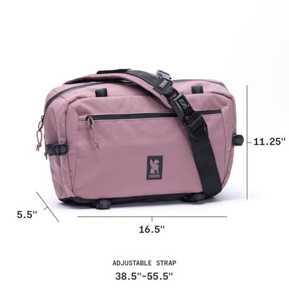Chrome Industries Kadet Max Messenger Bag – Crossbody Sling Backpack for Men and Women w/Quick Release Buckle - color: Mauve X