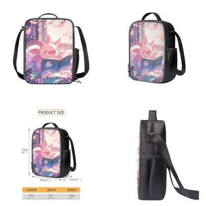 Cute Axolotl Backpack for Girls Kids Backpack with Lunch Box Water Bottle Holder with Strap and Large Pencil Case 4Pcs Set Bookbag with Front Pocket for School 17" Sturdy Elementary School Bag - color: Axolotl-2