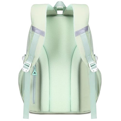 MUSEVOS Girls Backpack, Ideal School Backpack for Girls from Elementary to Teen Years, Kawaii Bookbag Cute Large Capacity, Checkered, Green - color: Green