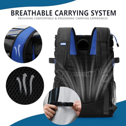 Large Backpack Cooler 36 Can Cooler Backpack with 2 Insulated Compartments Leak Proof Waterproof Travel Backpack, Camping Beach Picnic Lunch Thermal Bag for Women and Men - color: Black
