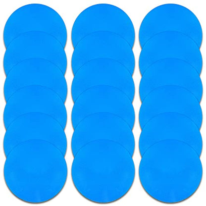 Poly Spot Markers 4inch/9 inch Non-Slip Rubber Agility Markers Flat Field Cones Floor Dots for Football, Soccer, Basketball Training Markers, School Activities, Exercise Drills, Social Distancing - style: 9inch 18Pcs(Blue)