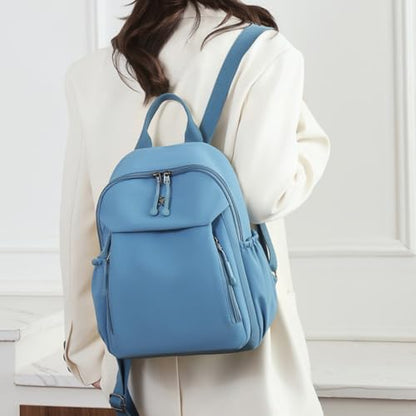 YANAER Mini Backpack for Women Small Backpack Lightweight Purse Cute Stylish College Bookbag Casual Daypack Work Travel PartyBlue - color: Blue
